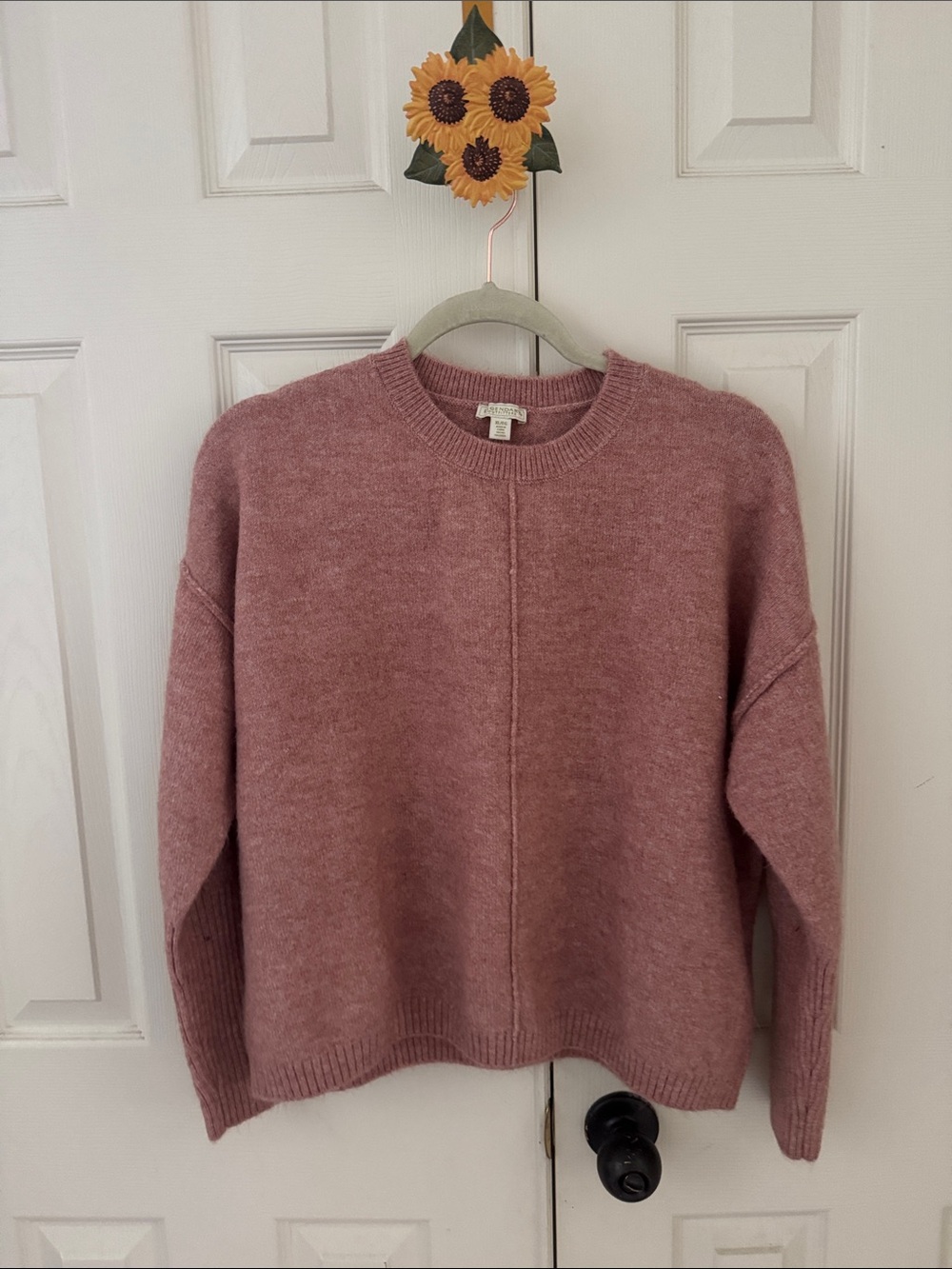 Relaxed Rose Crewneck Sweater